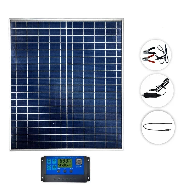 12V Polycrystalline Power Portable Outdoor Rechargeable Solar Panel